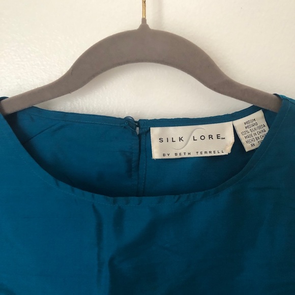 Silk Lore Button Down Shirt with Sleeveless Blouse - Picture 14 of 16